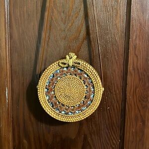 Round Rattan Handbag